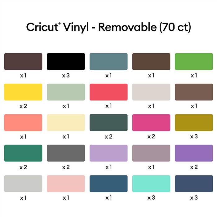 Cricut Premium Vinyl Removable 70 deler