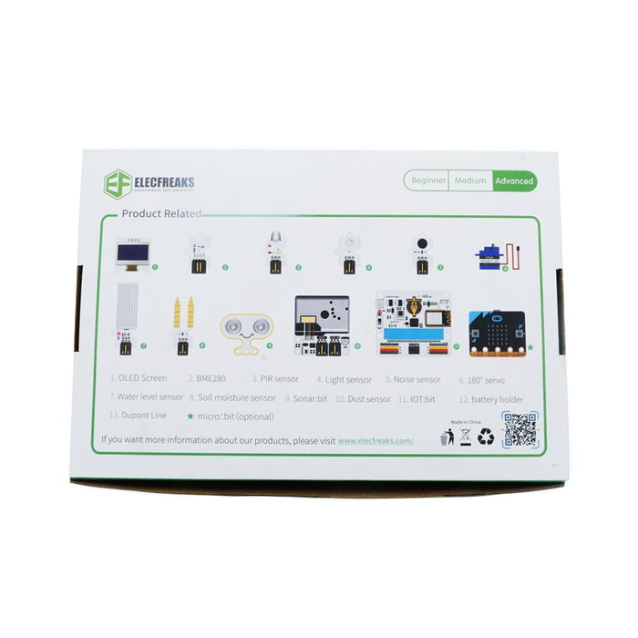 ElecFreaks micro:bit Smart Science IoT Kit Club Bundle (5 prosjekter) (10 stk uten micro:bit)