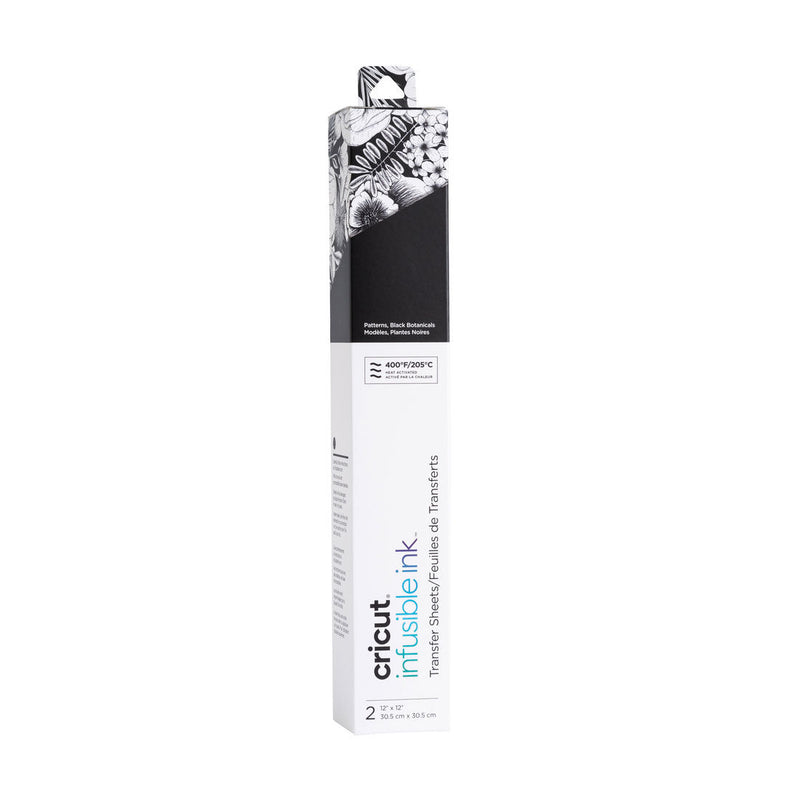 Cricut Infusible Ink overføringsark, 2-pk (Black Botanicals)