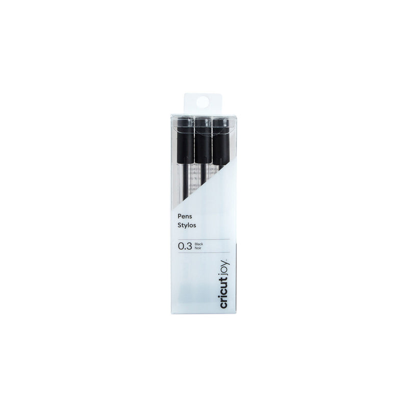 Cricut Joy Extra Fine Point Pen Set 0,3 mm, 3-pakning (sort)