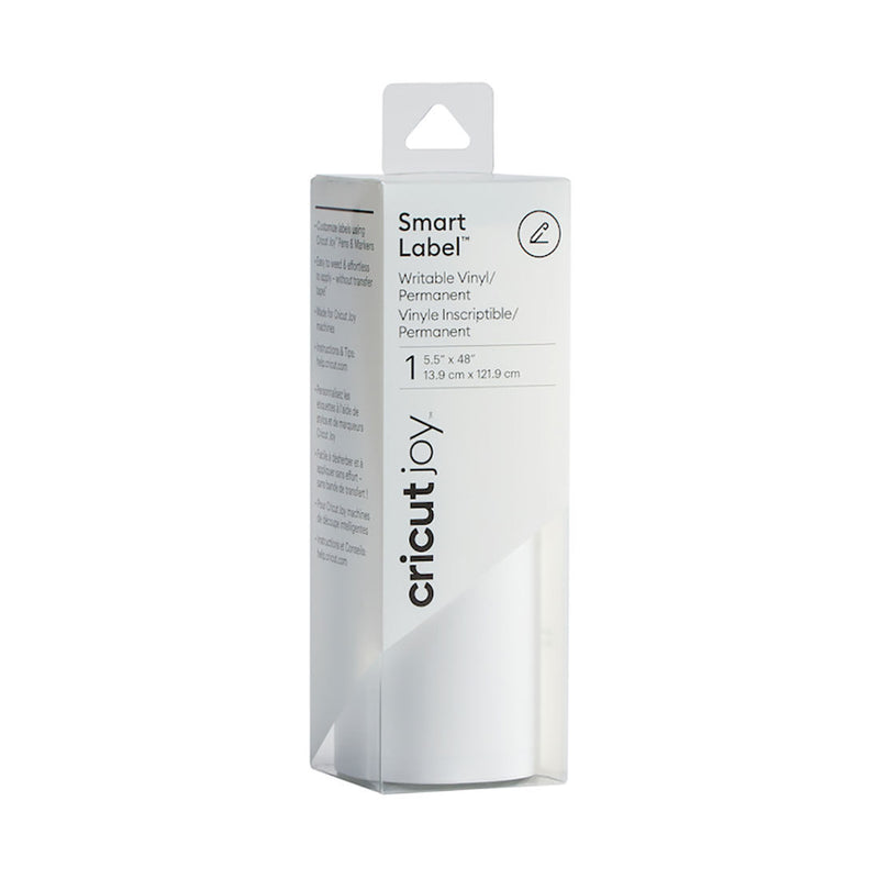 Cricut Joy Smart Labels, skrivbar vinyl 14x122 cm (hvit)