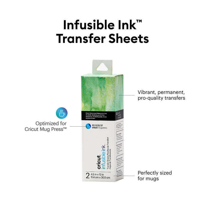 Cricut Joy Infusible Ink Transfer Sheets, 2-pak (grønn akvarell)