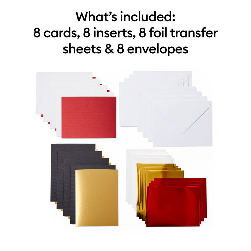 Cricut Joy Foil Transfer Insert Cards, Royal Flush, A2 (10,8 x 14 cm), 8-pack