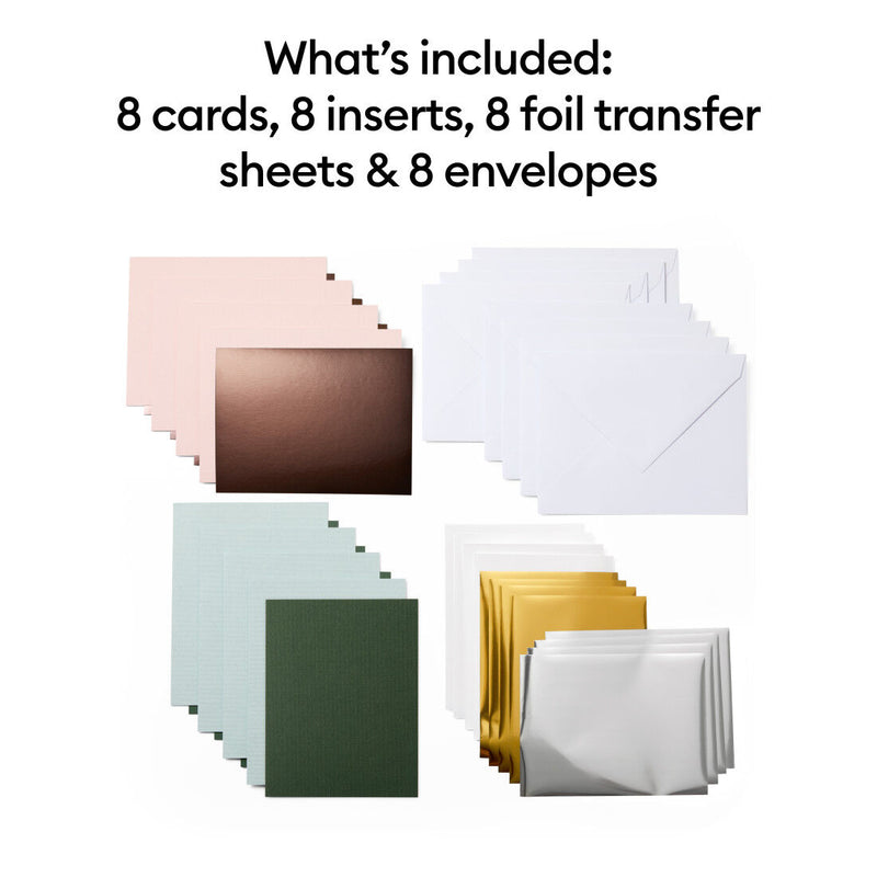 Cricut Joy Foil Transfer Insert Cards, Forest Grove Sampler, A6 (11,5 x 16 cm) 8-pk
