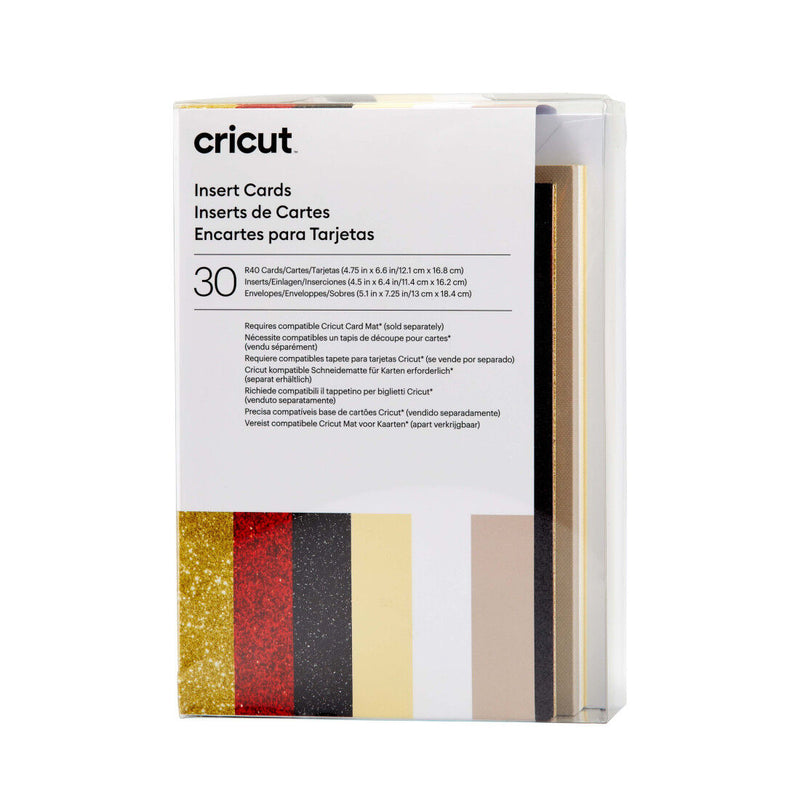 Cricut Insert Cards Glitz & Glam R40, 30-pack (12 x 17 cm)