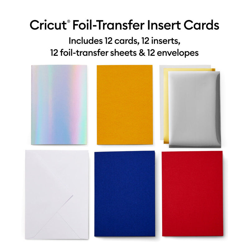 Cricut Foil Transfer Insert Cards, Celebration Sampler R40, 12-pak