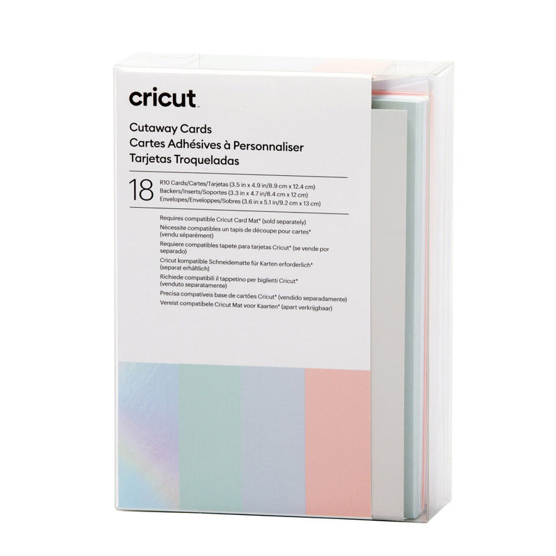 Cricut Cut-Away Cards Pastel R10, 18-pack (8,9 x 12,4 cm)