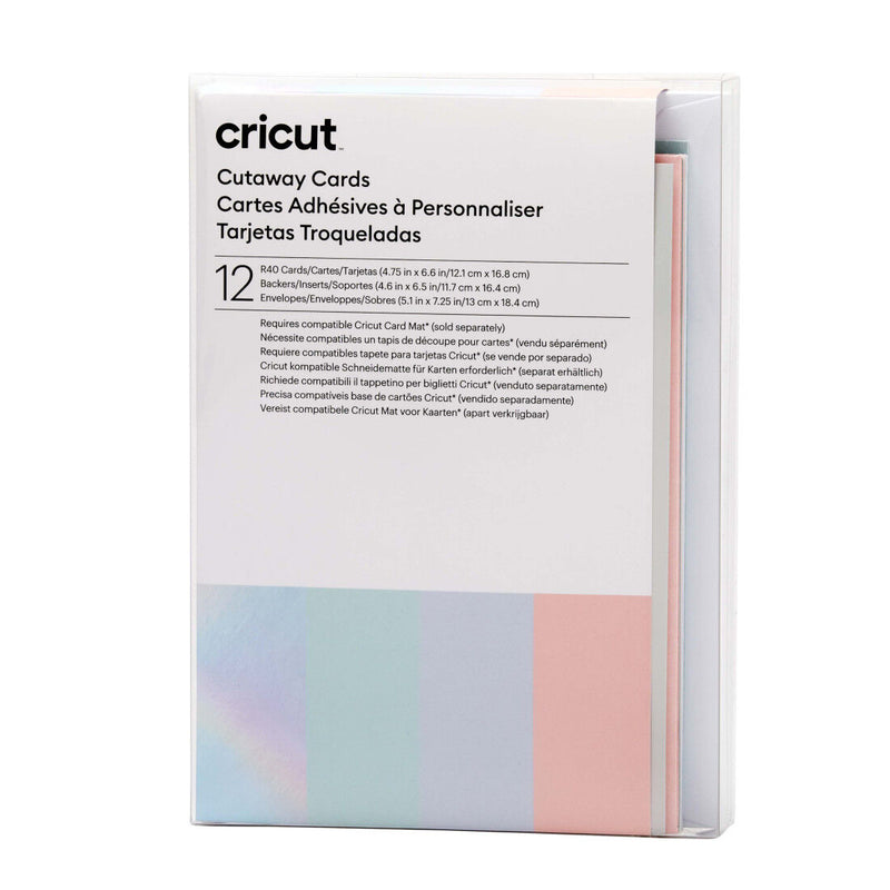 Cricut Cut-Away Cards Pastel R40, 12,1 x 16,8 cm, 12-pack