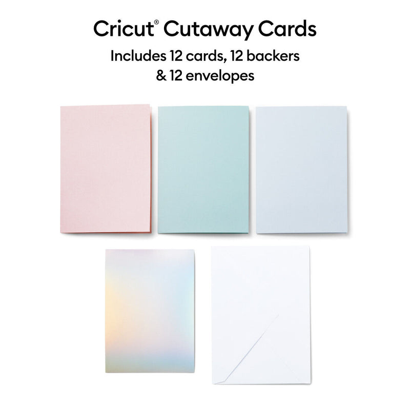 Cricut Cut-Away Cards Pastel R40, 12,1 x 16,8 cm, 12-pack