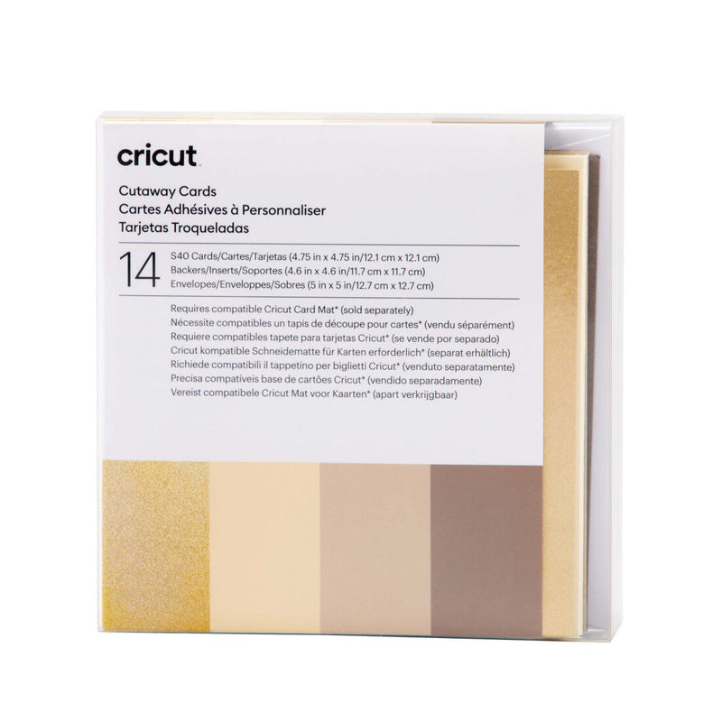 Cricut Cut-Away Cards Neutrals S40, 12x12 cm, 14 stk