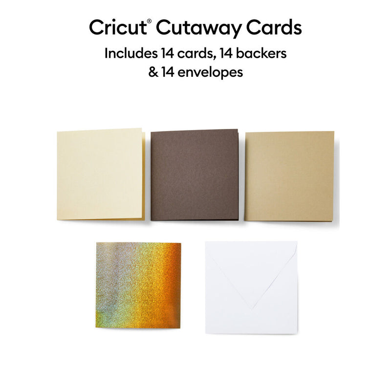 Cricut Cut-Away Cards Neutrals S40, 12x12 cm, 14 stk
