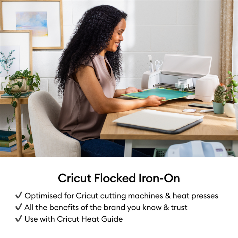 Cricut Flocked Iron-On, 30x48 cm, blå