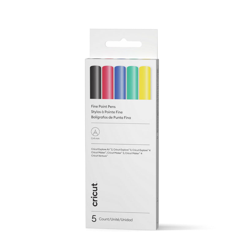 Cricut Fine Point Pen 0,4 mm, 5-pack (Classic)