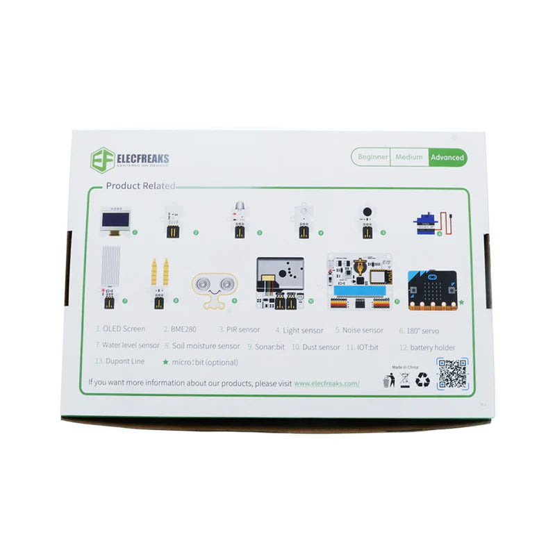 ElecFreaks micro:bit Smart Science IoT Kit Club Bundle (5 prosjekter) (10 stk uten micro:bit)