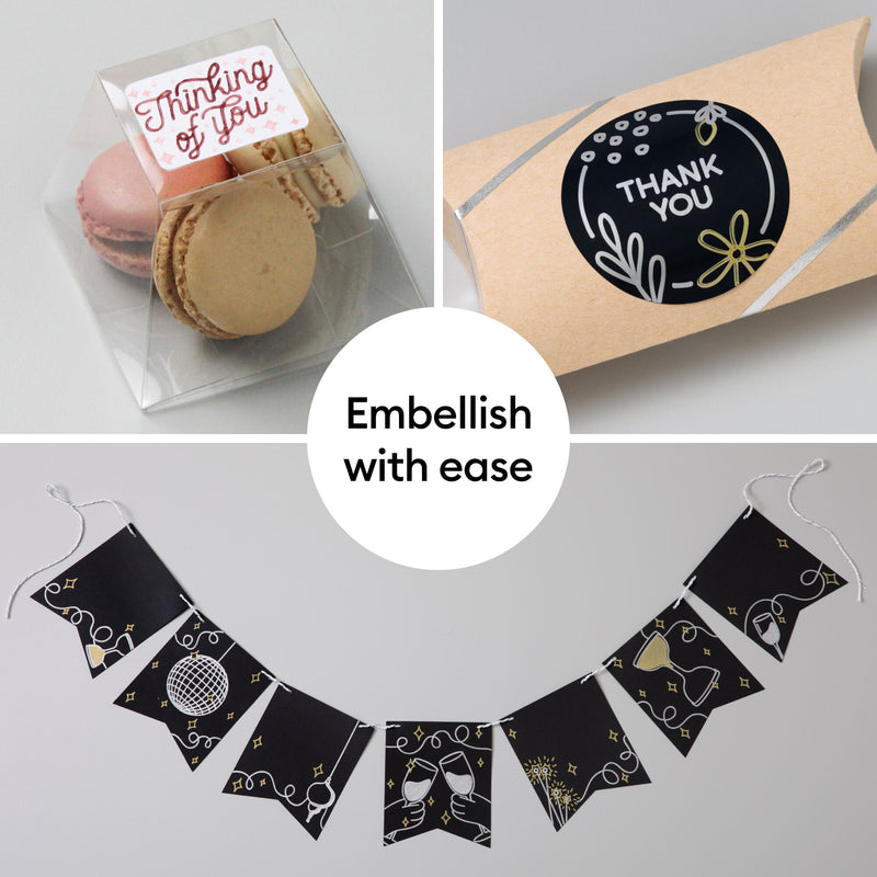 Cricut Explore/Maker Medium Point Pen Set 5-pakning, metallisk