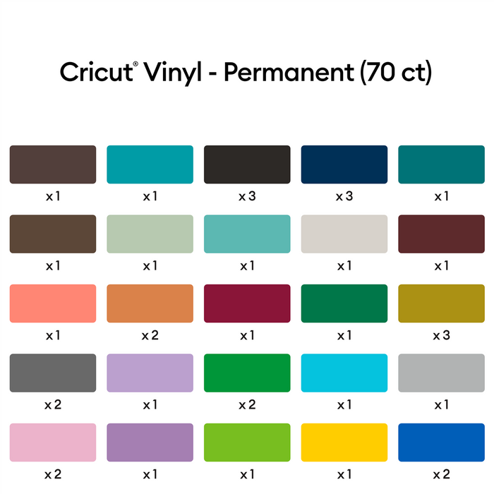 Cricut Premium Vinyl Permanent 70 deler