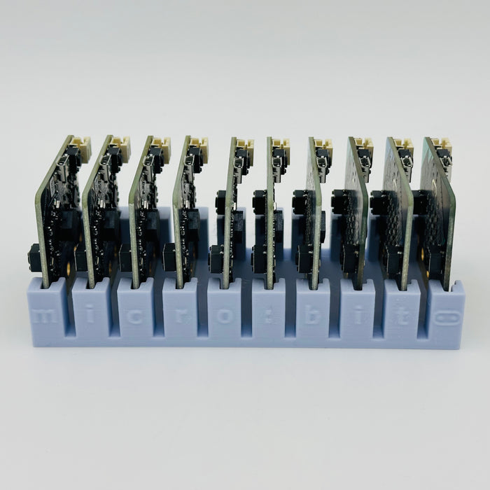 Micro:bit holder for 10 stk – bordstativ for klasserom