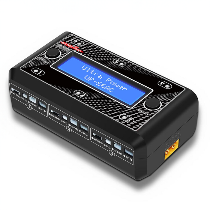 Multilader for 6 stk batterier