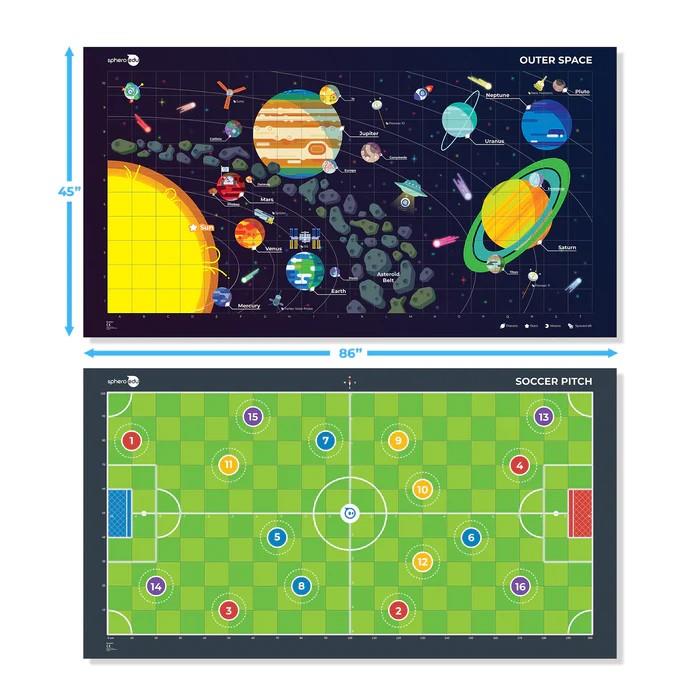 Sphero Code Mat Space/Soccer Activity Cards