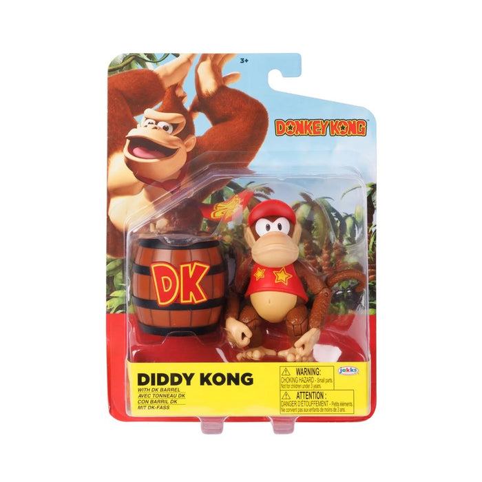 Diddy Kong with DK Barrel (4 Inch Figure)