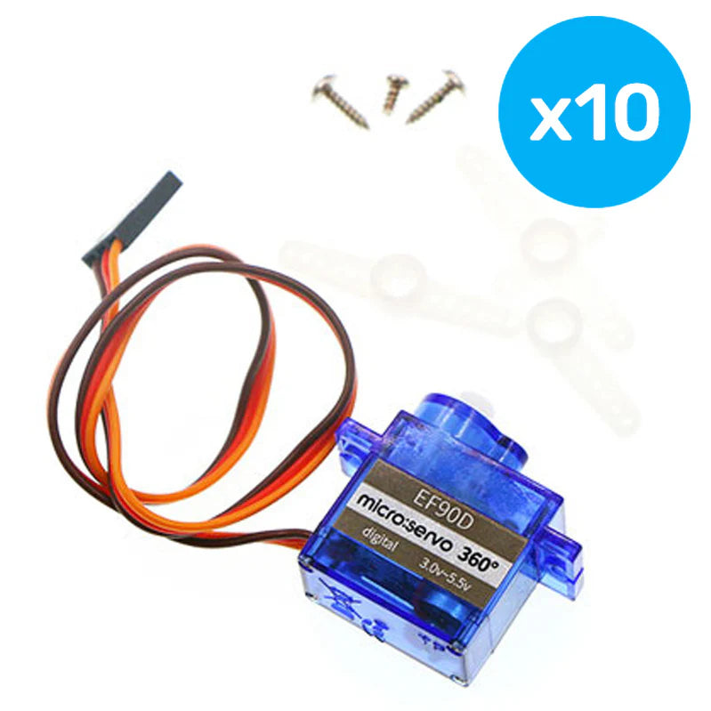 Miniservo 360 grader (10 stk)
