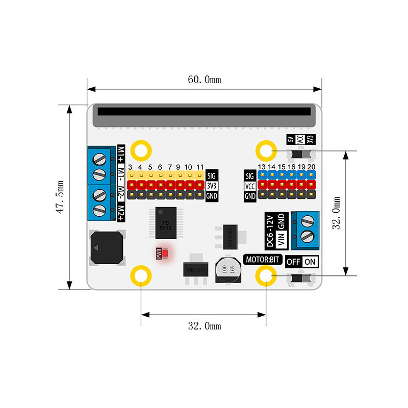 Motor:bit for micro:bit (Motorstyringskort)