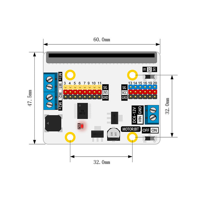 Motor:bit for micro:bit (Motorstyringskort)