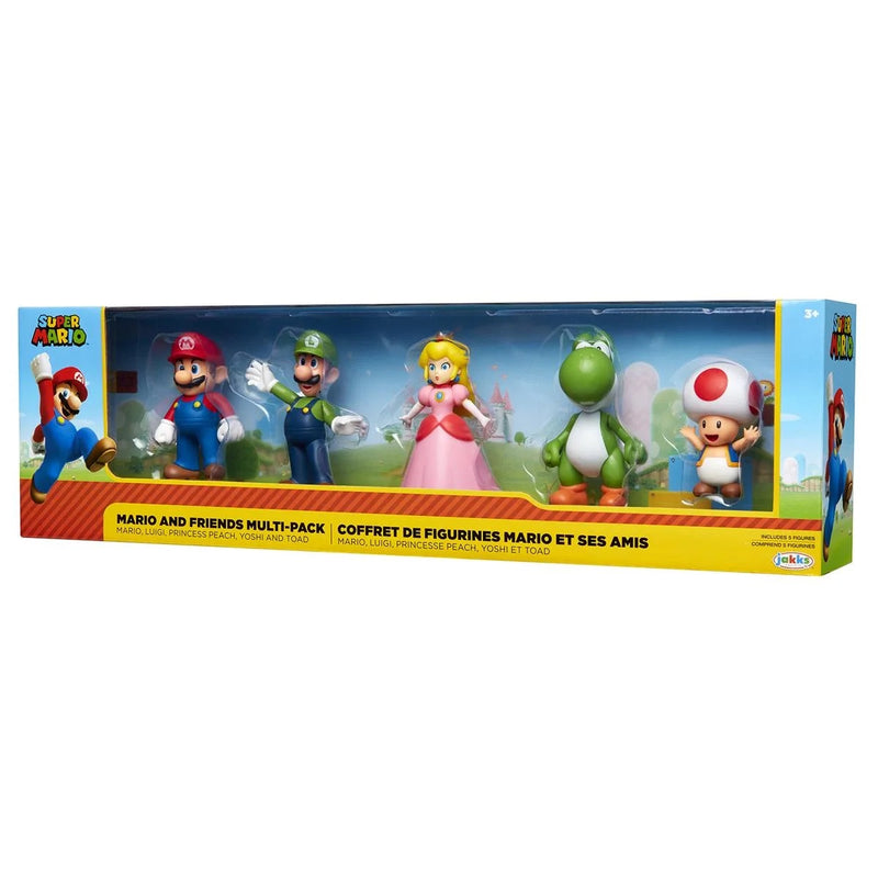 Super Mario Figurer 5 Pack, Mario & Friends