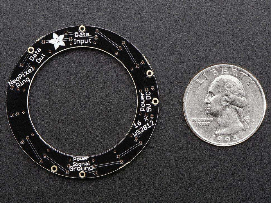 Adafruit NeoPixel Ring - 16 x 5050 RGB LED with Integrated Drivers