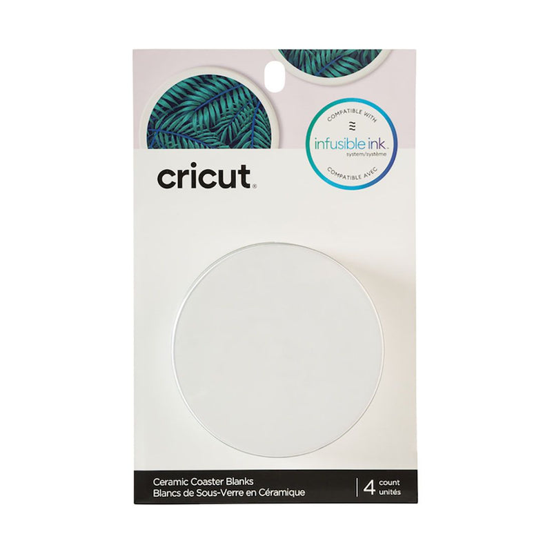 Cricut Infusible Ink Ceramic Coasters 4-pack (White, Round)