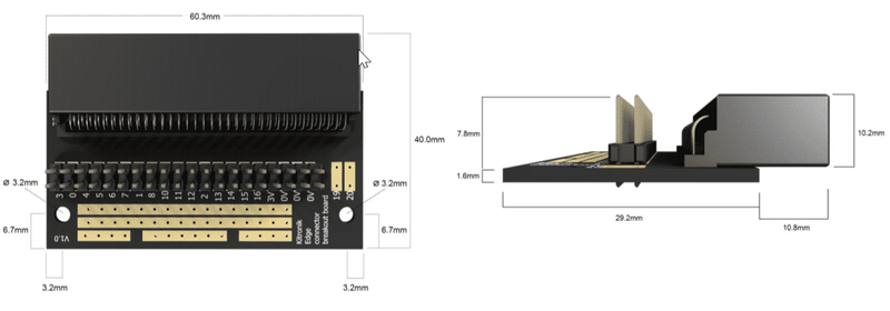 Kitronik Edge Connector Breakout Board for BBC micro:bit - Pre-built