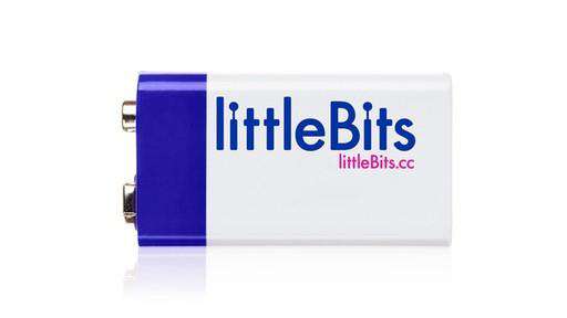 littleBits 9V batteri og kabel (batteri med kabel som passer til Power Bit)