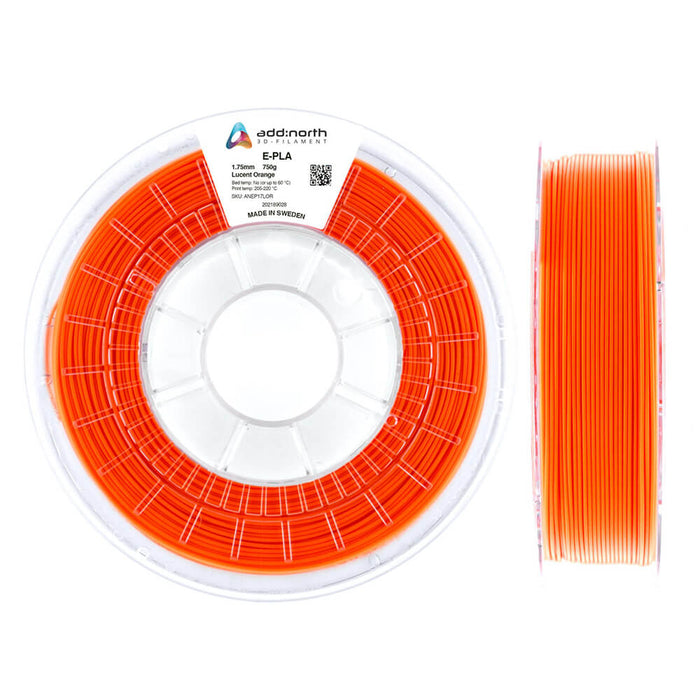 Add:North 1.75mm E-PLA 3D Printing Filament 750g (Lucent Orange)
