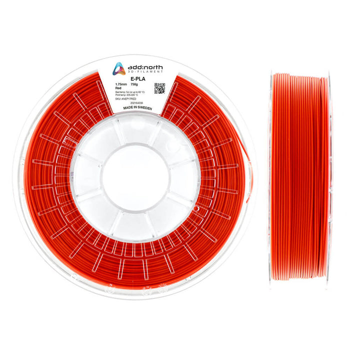 Add:North 1.75mm E-PLA 3D Printing Filament 750g (Red)