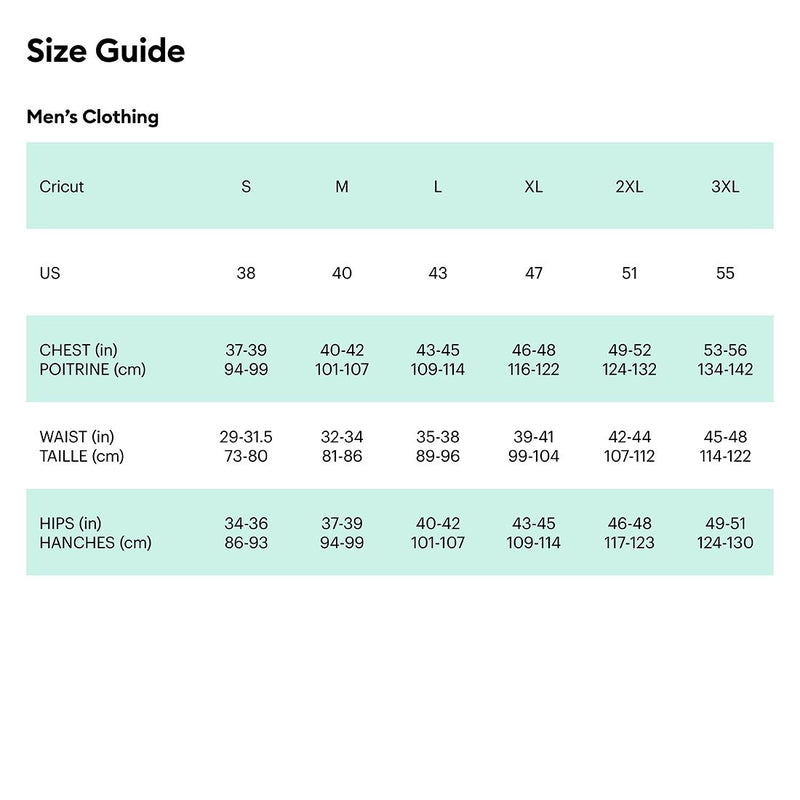 Cricut Infusible Ink Men's White T-Shirt