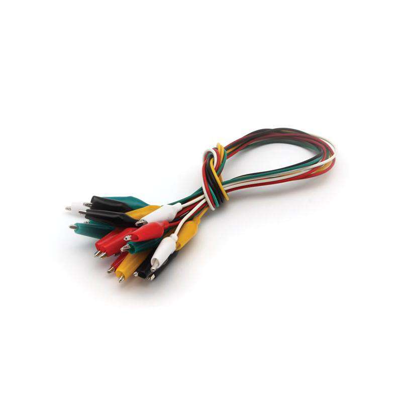 Krokodilleklemmer, pakke med 100 stk (Aligator Clip Cable)